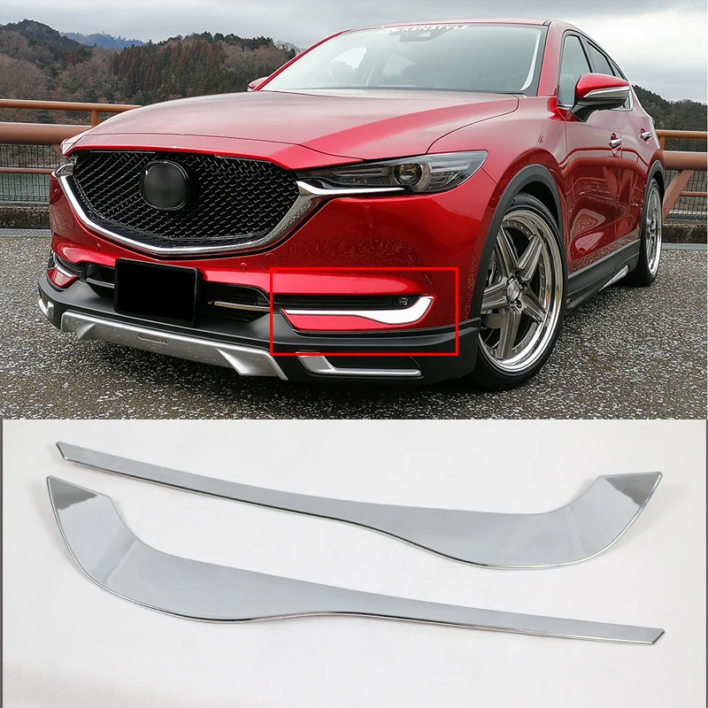 Accessories For Mazda CX 5 CX5 KF 2017 2018 2019 2020 Front Fog Lamp Trim Sticker ABS Chrome