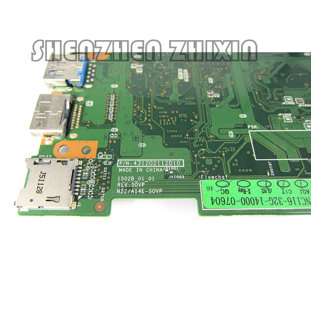 yourui New 5B20L08641 for Lenovo N22 Winbook Laptop motherboard with N3050 CPU 2G Ram 32G SSD  PN:431202112010 100% test ok