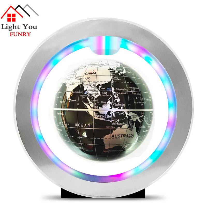 

Seven color lamp Magnetic Levitation Floating Globe World Map Anti-gravity earth Globe LED Light Home Decoration Birthday Gift