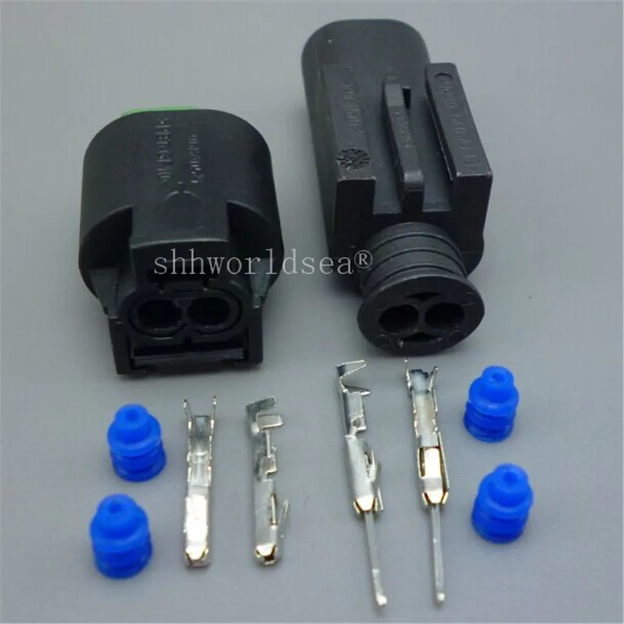 Shhworldsea 2 pin car waterproof for BMW outdoor temperature sensor plug auto Oxygen sensor plug connector 1-967644-1 968405-1