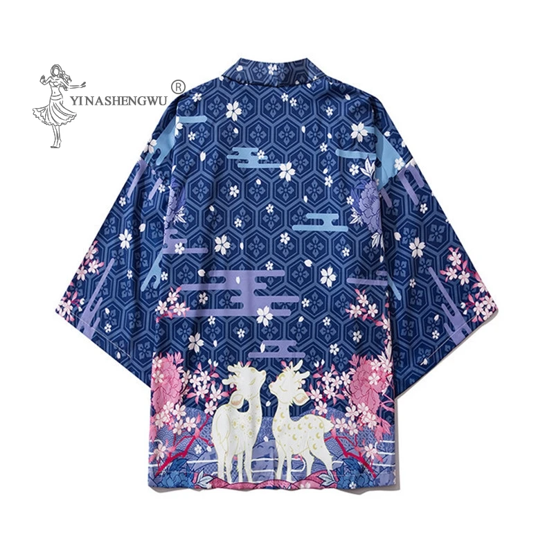 

Kimonos Woman Samurai Costumes Japanese Girls Printed Kawaii Yukata Kimono Harajuku Style Shirt Japan Traditional Haori Cardigan