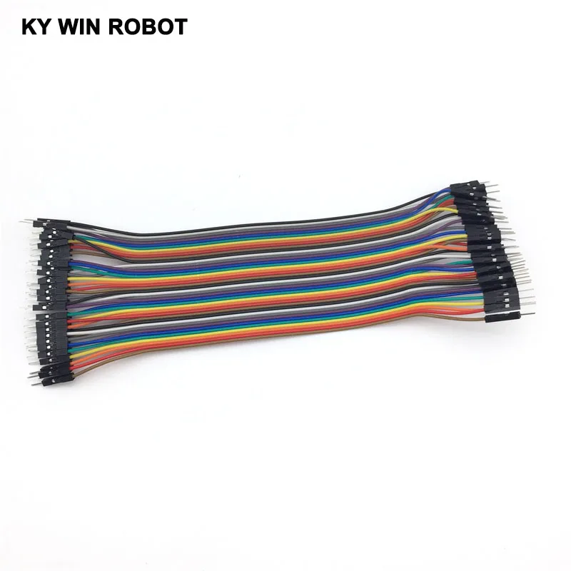 40pcs dupont cable jumper wire dupont line male to male dupont line 20cm 2.54MM 1P for arduino DIY KIT