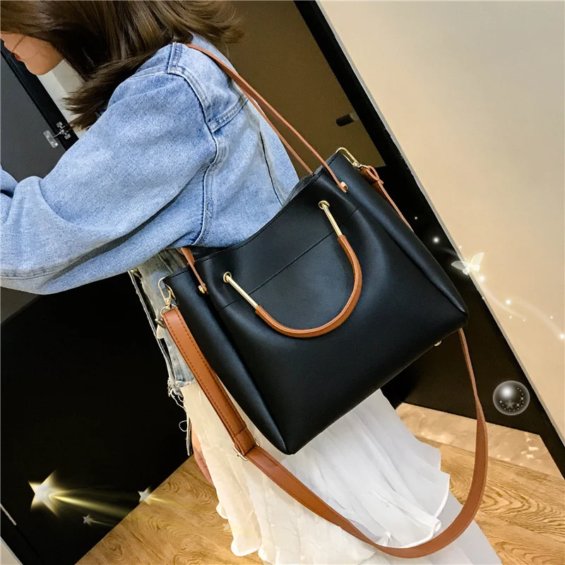 Simple Bucket Bag Women Leisure Single Shoulder Bags For Female Top-Handle Hand Totes High Quality Crossbody Bags Pack Purse