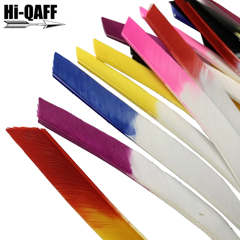 12 PCS Hi-Q DIY New Products 5Inch Knife Shape Real Turkey Feather For Archery Hunting And Shooting Arrow Arrows Feather Vane