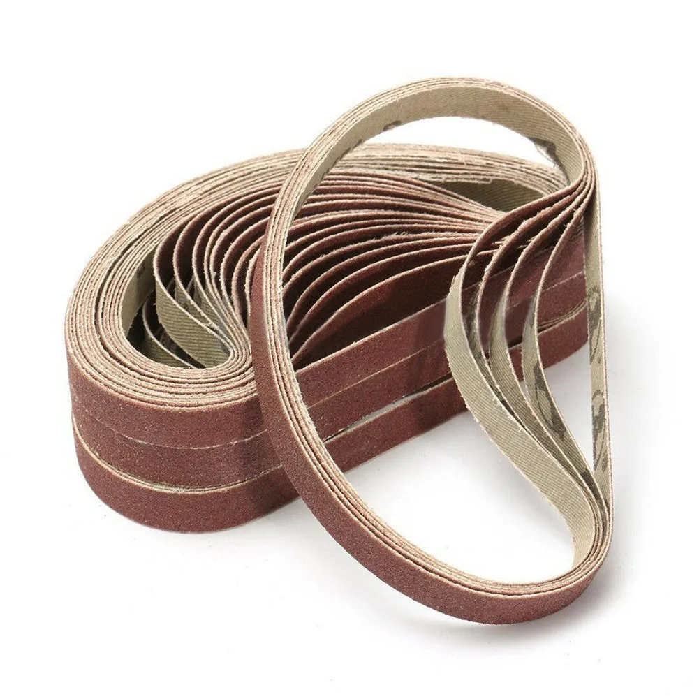 50pcs/Set Sanding Belts Abrasive Bands For 10x330mm Sanders File Sanders Belt Sander Abrasive Tools Wood Soft Metal Polishing