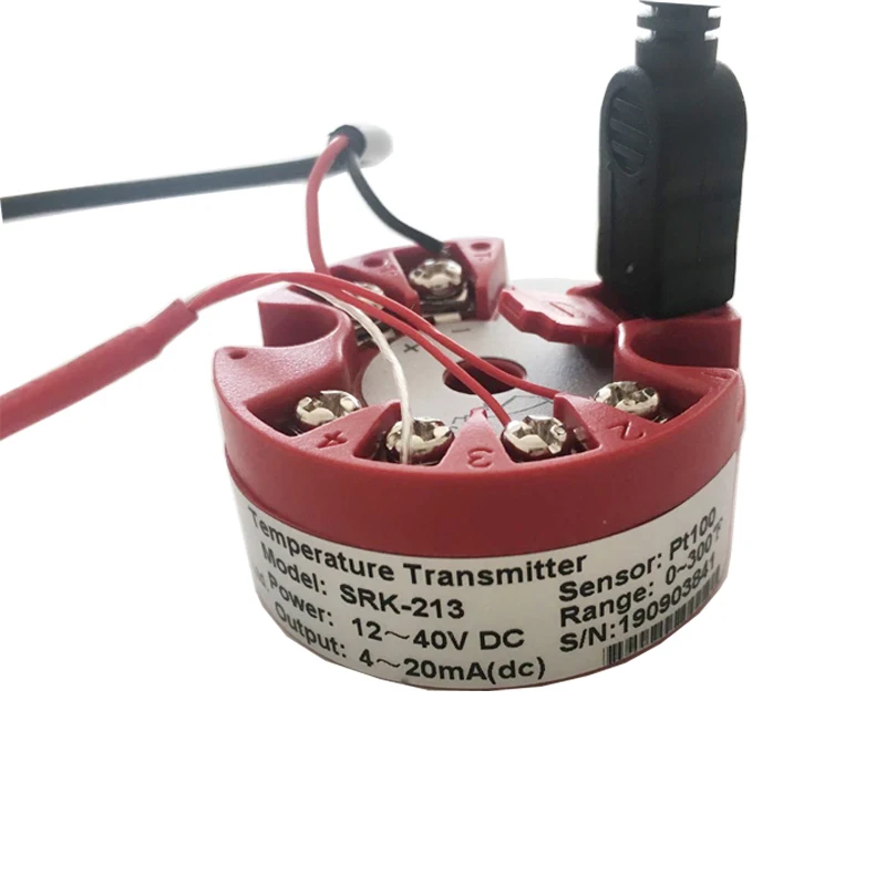 Programmable Thermocouple RTD PT100 to 4-20mA Converter TC RTD Input 4-20mA Output Head-mounted Temperature Transmitter