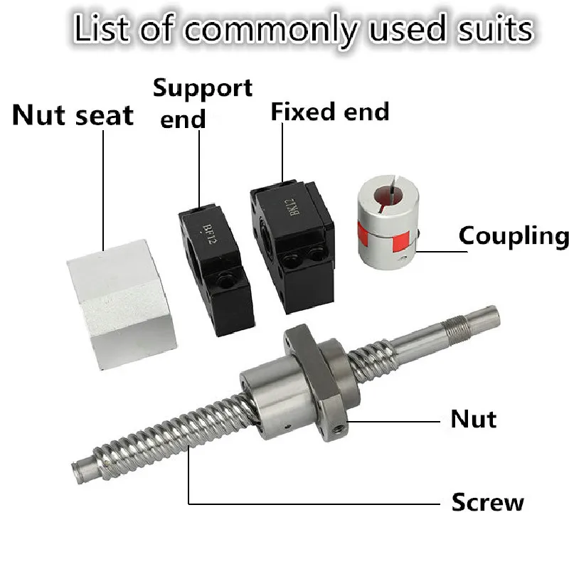 C5 level grinding screw set ball screw nut 1205 1210 1605 1610 2005 2010 high-precision module lifting complete set