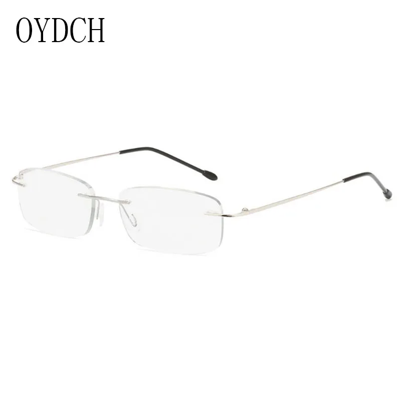 

New high-end men's frameless reading glasses super light alloy stainless steel reading glasses for the elderly