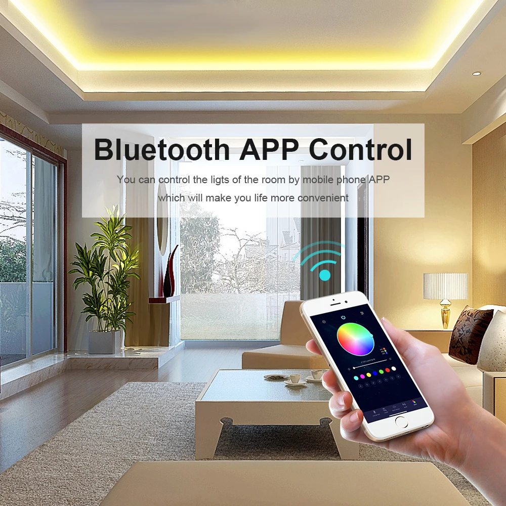 Imagem -02 - Inteligente de Parede Touch Panel Controller Rgb Rgbw Dimmer Interruptor de Vidro Led Strip Light Bluetooth App dc 12v 24v