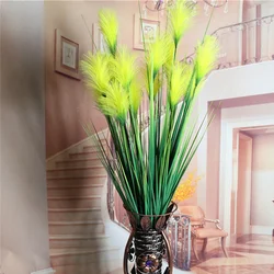 93cm 7Heads Large Artificial Tropical Reed Plant Fake Plant Leaves Silk Onion Grass Flower Bouquet for Home Garden Party Decor