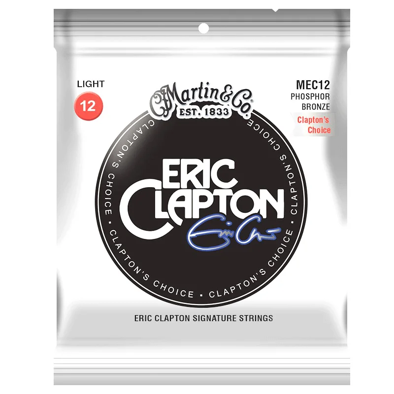 MartinGuitar MEC12 MEC13 Acoustic Guitar Eric Clapton's Choice 92/8 Phosphor Bronze Strings, Light, 012-054