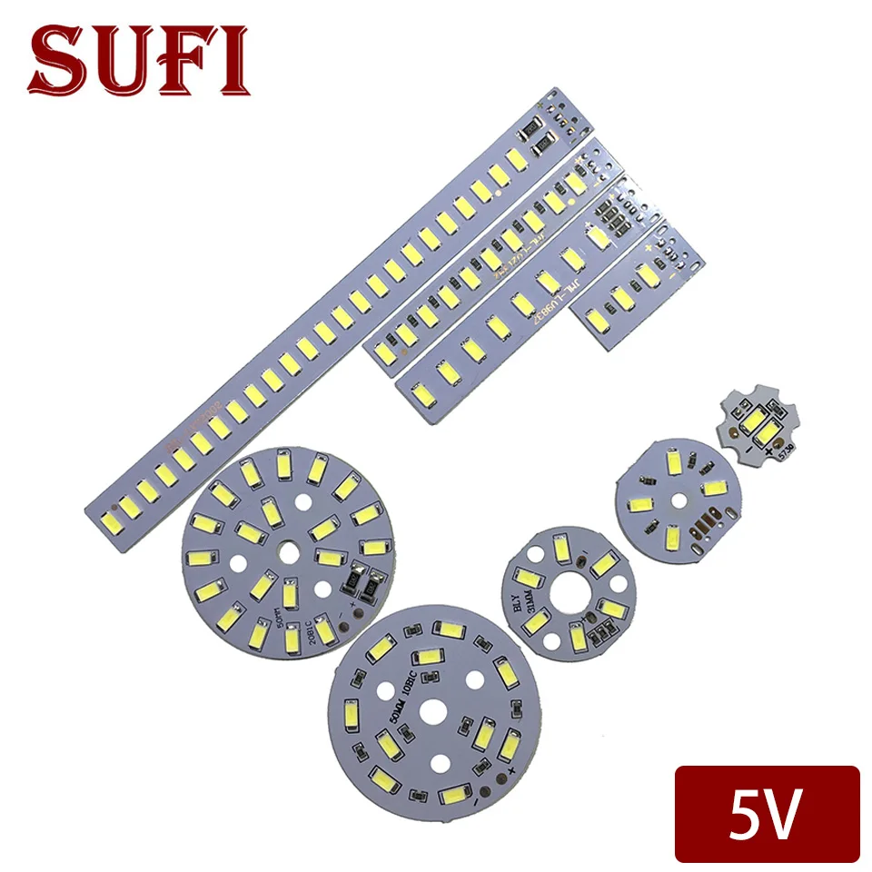 

10pcs LED Light Source 5V Light Board 1W 2W 3W 5W 10W 12W Without Power Supply To Drive USB Universal For DIY Table Lamp