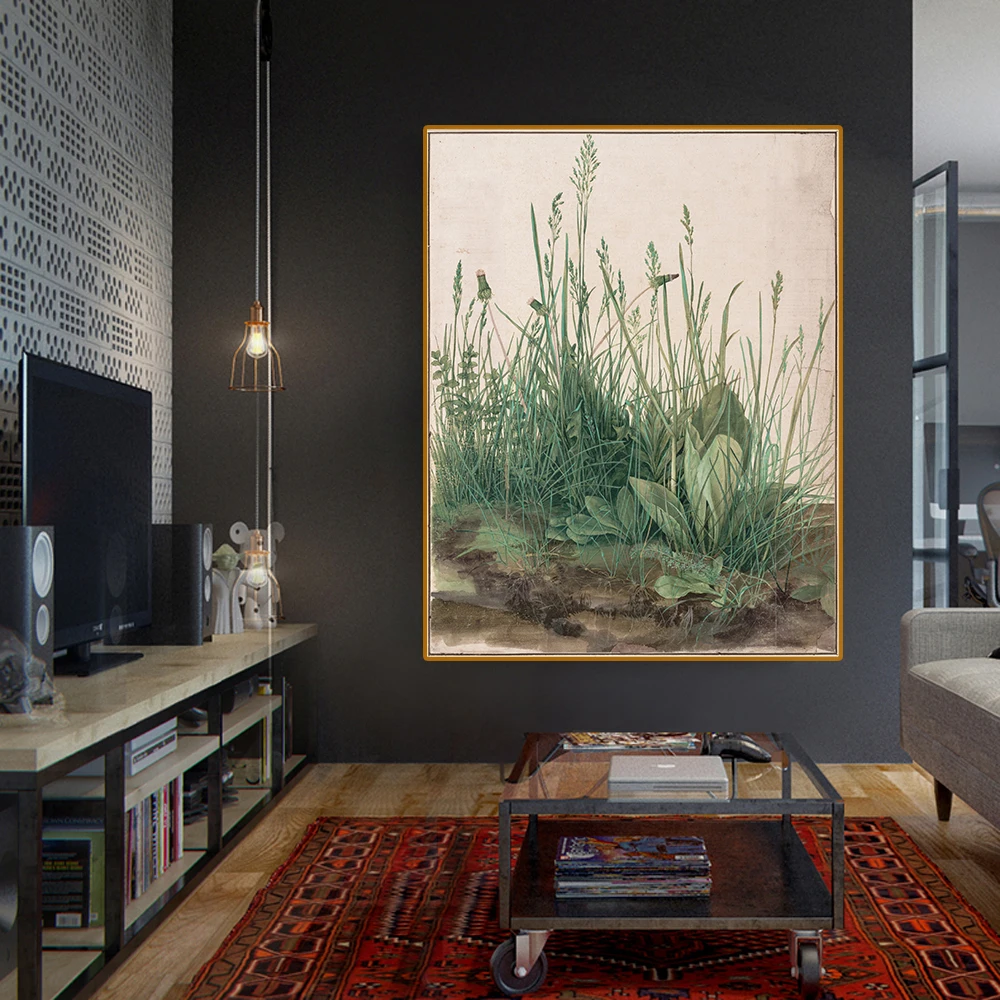 Citon Canvas Albrecht Durer《Great Piece of Turf》Art Oil painting Artwork Poster Picture Modern Wall decor Home Decoration