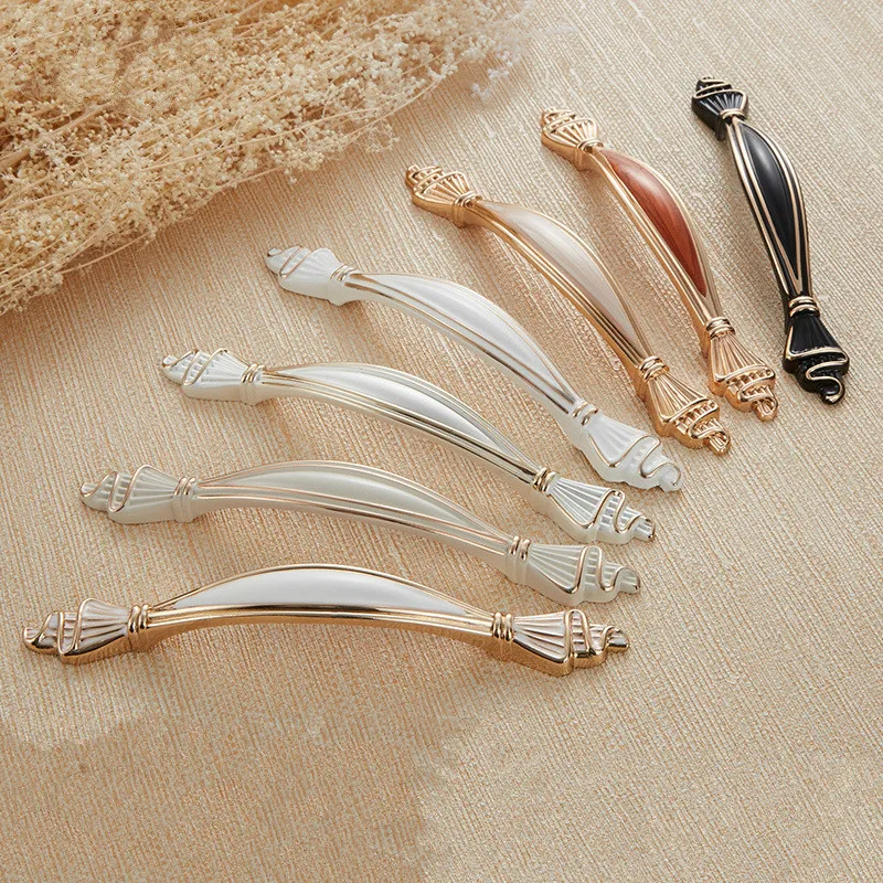 New European-style Palace Porcelain White Handle Wardrobe Cabinet Door Handle Modern Furniture Handle Home Decoration Hardware