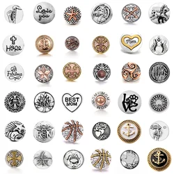 40 Style Double Color Snap Button Jewelry 5Pcs/Lot Mixed Metal 18mm Snaps Button for 18mm Snap Bracelets Bangles Wholesale