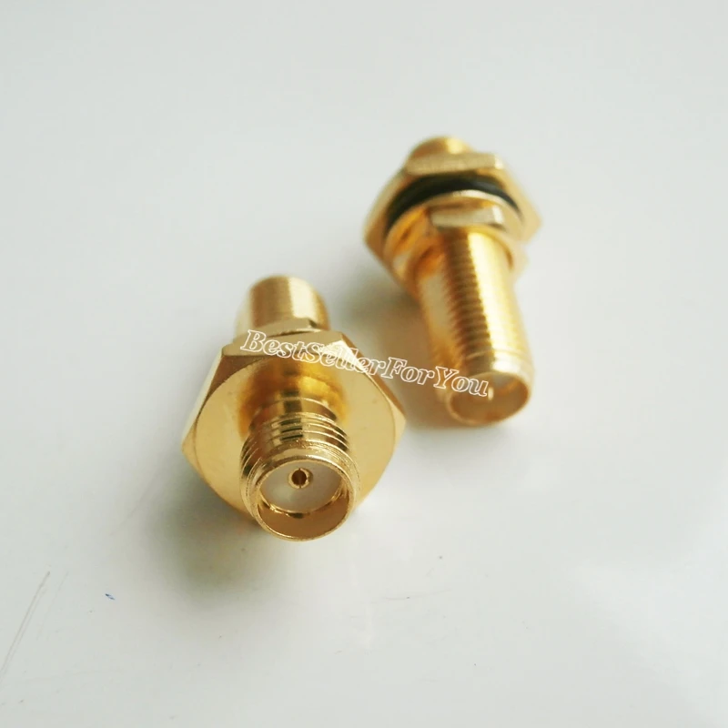 1 conector SMA hembra a RP SMA, conector RPSMA, Conector de mampara, adaptador RF, resistente al agua