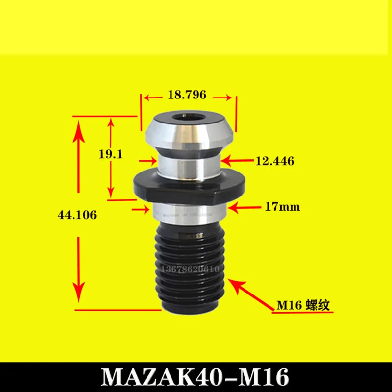 10pcs Good quality  MAZAK40  MAZAK50 Pull Stud high hardness retention Knob CNC holders knob Milling New