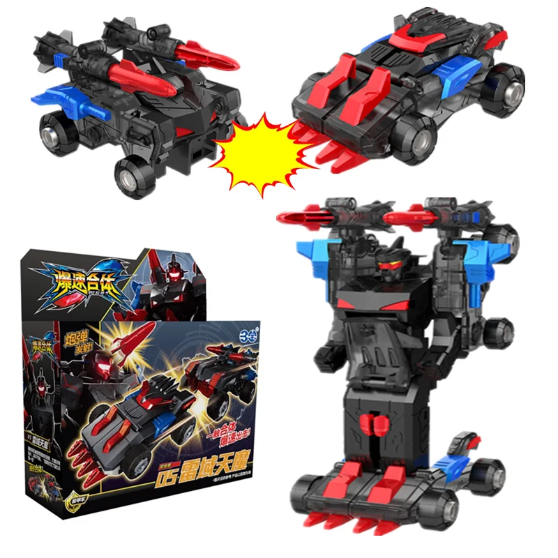 Burst Speed Merge Deformation Robot Chariot Mecha Toy Car Action Figures Collision Fit Transform Robot Kids Toys Birthday Gift