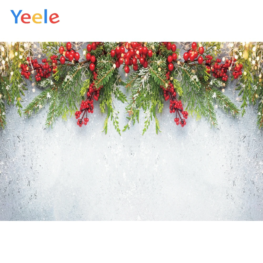 Yeele-나무 크리스마스 소나무 사진 배경, 겨울 눈 눈사람 선물 아기 신생아 초상화 사진 배경 Photocall