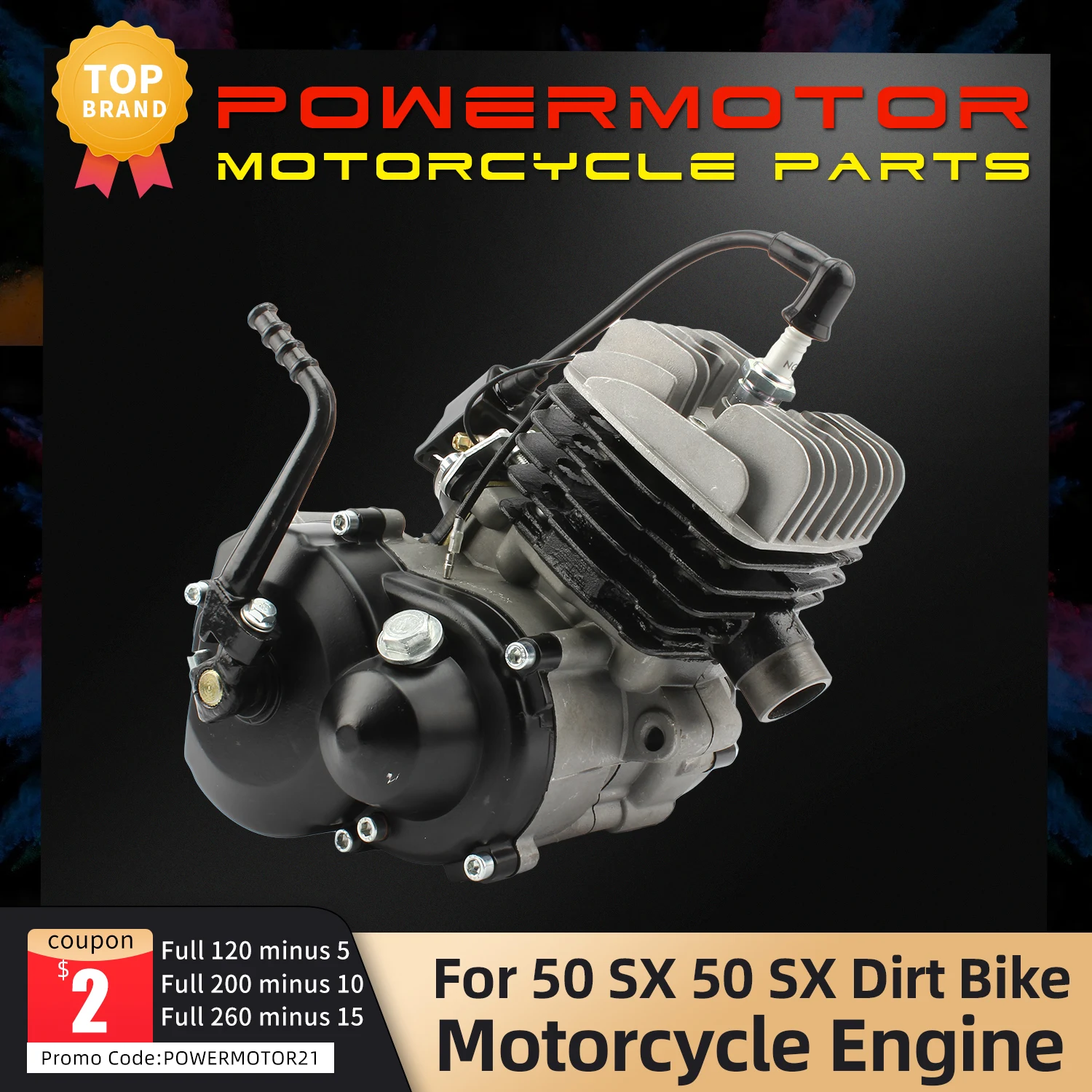 

Motorcycle Air Cooled Engine for 50 SX 50 JR SX PRO SENIOR Mini ATV Dirt Pit Cross Bike Off-Road