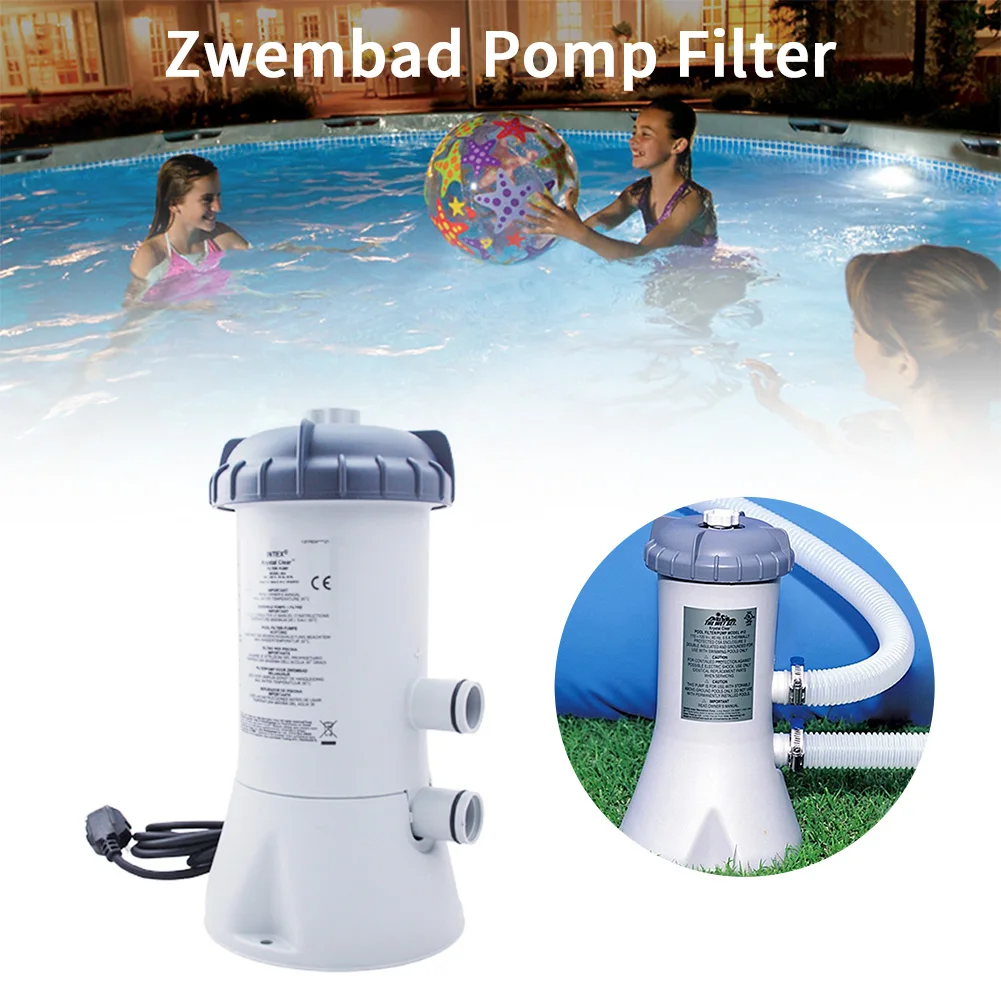 

IN&TEX 28604/58604 Swimming Pool Pump Filter Summer Pool Water Cleaning With 530 GPH Filter Cartridge Pump & 1/4" Diameter Hose