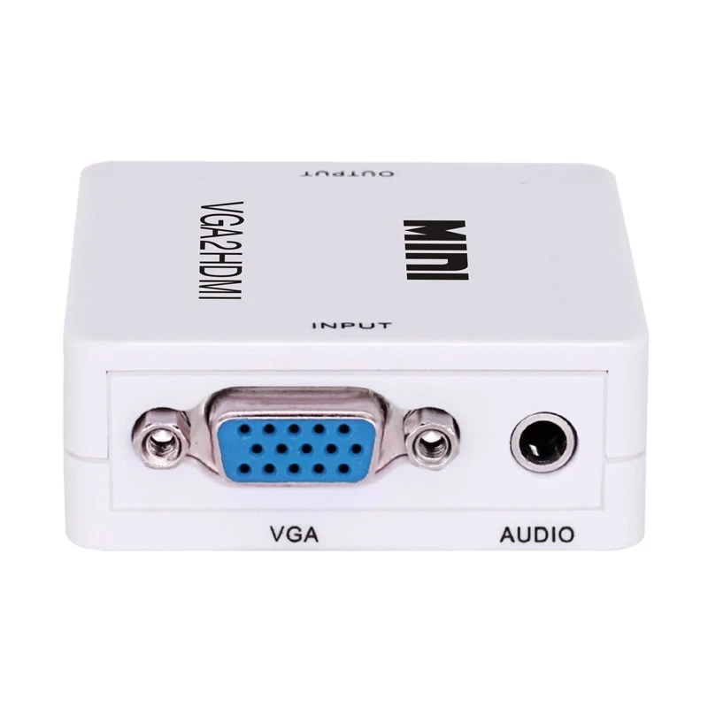 Mini VGA to HDMI Converter With Audio VGA2HDMI 1080P Adapter Connector For Projector PC Laptop to HDTV with usb cable - view 6