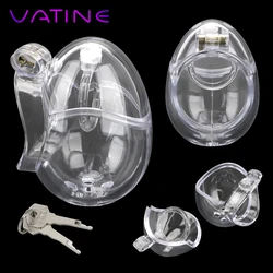 Egg Shape Fully Restraint Male Chastity Cage Lock Devices With Thorn Ring Scrotum Ball Stretcher Penis Lock Sex Toys For Men