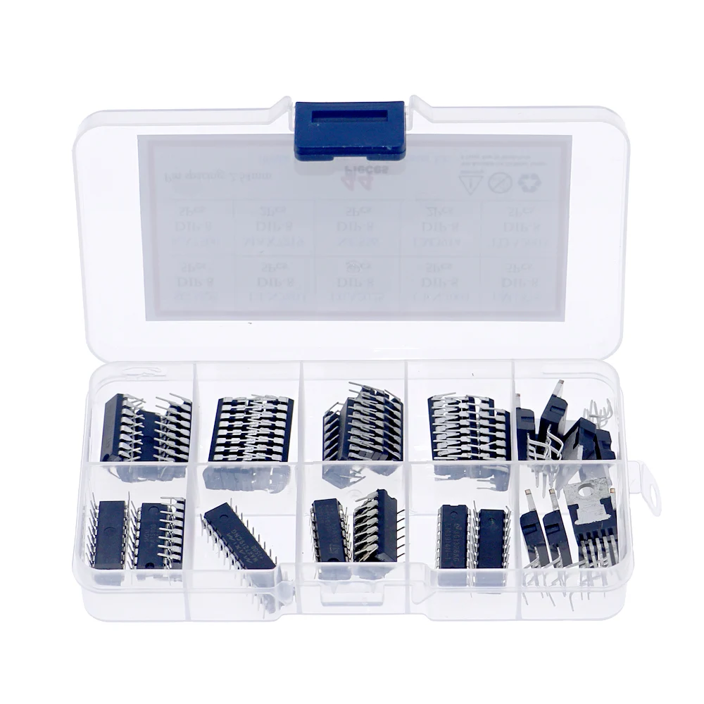 Kit surtido de chips de circuito integrado IC, SG3525, ULN2803, TEA2025, ULN2004, TDA1875, KA7500, MAX7219, NE556, LM3914, TDA2003, 44 unids/lote