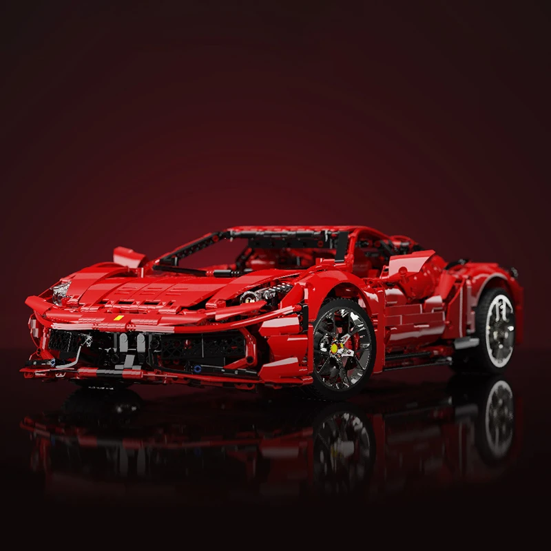 Mechanical High-Tech Series Supersonic 458 Racing Car Red Supercar Building Blocks 3380pcs Bricks Toys Gift 10304