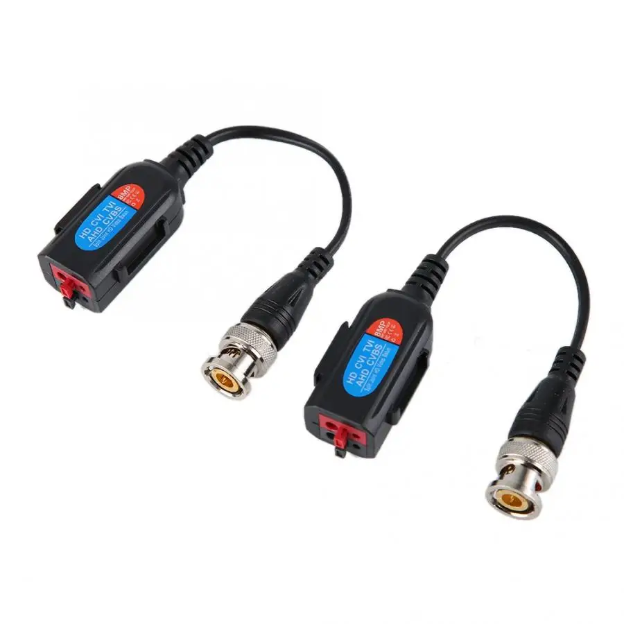 2 Pairs 8MP AHD CCTV Video Balun Twisted Pair Transmitter Connecter Video Baluns For 2MP 5MP 8MP TVI/CVI/AHD Cameras