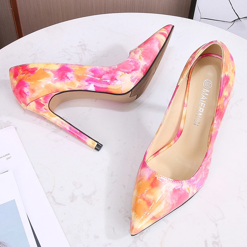 New High heels sexy Pumps women shoes Spring Autumn Thin heels pumps Leopard Print Fashion Stripper 2020 Plus size Pumps shoes