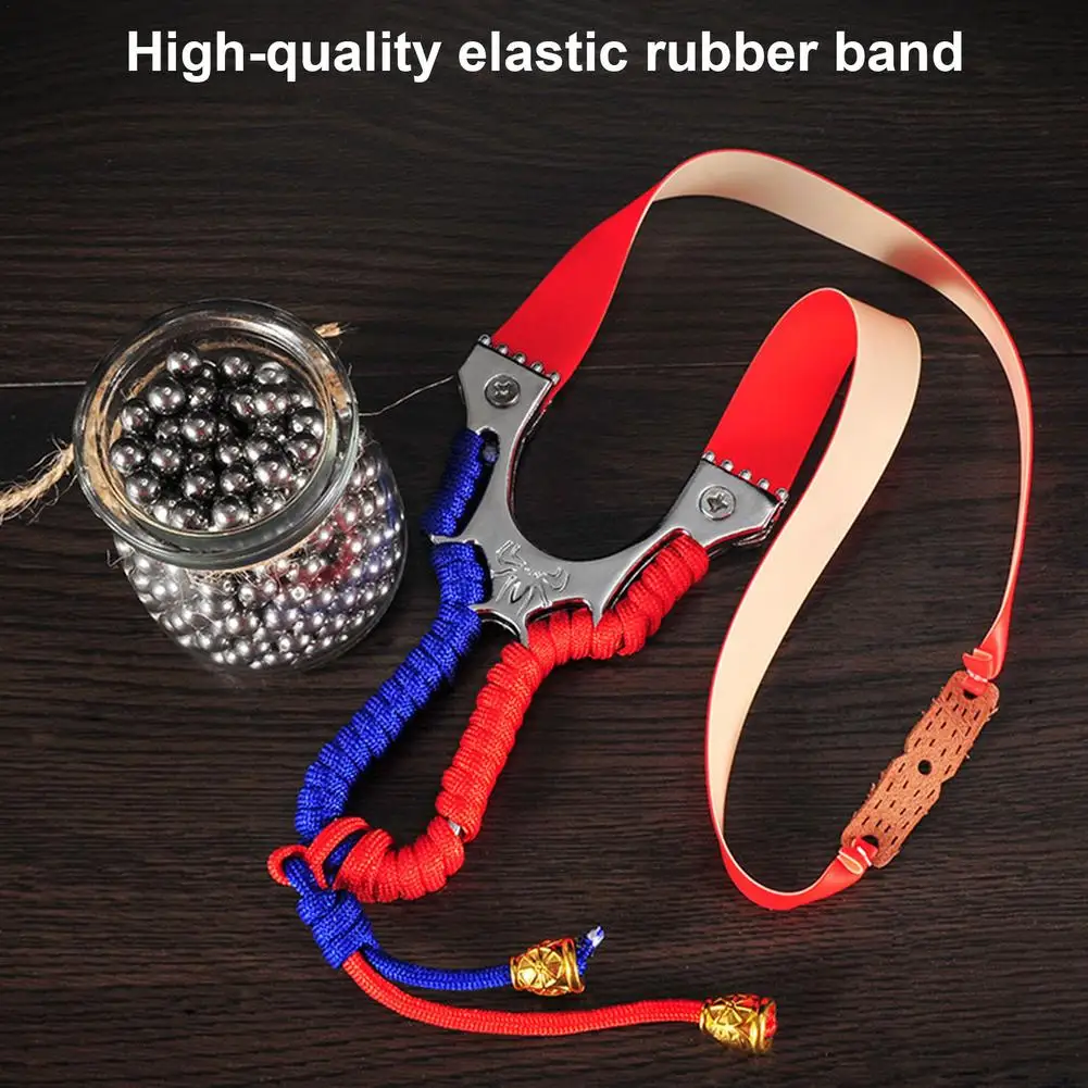 

Slingshot Stainless Steel Precision Flat Leather Slingshot Training Spider Sling Shooter Precision Rubber Band Aiming Device