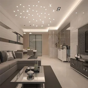 50 PCs 3d Sternenhimmel Acrylspiegel Wandaufkleber DIY Wohnzimmer Schlafzimmer Hintergrund Wandaufkleber 8 Hauptverkaufsspiegeldecke - №2