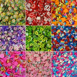 100g Fake Sprinkles Polymer Clay Slices Mix Fruits Crystal Beads for Slime Filler DIY Simulation Candy Accessories Supply Craft