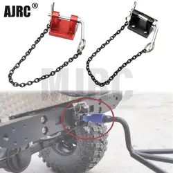 Metalowy hak ratunkowy do łańcucha przyczepy 1/10 zdalnie sterowany samochód gąsienicowy Trx4 Rc4wd D90 D110 osiowy Scx10 90046 Cc01 dla 1/14 przyczepa holownicza Tamiya