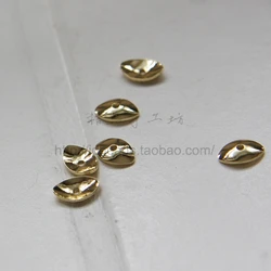 DIY Supply-Solid Brass Finding Oval Bead Cap - 8.7x5.5mm (3099C)