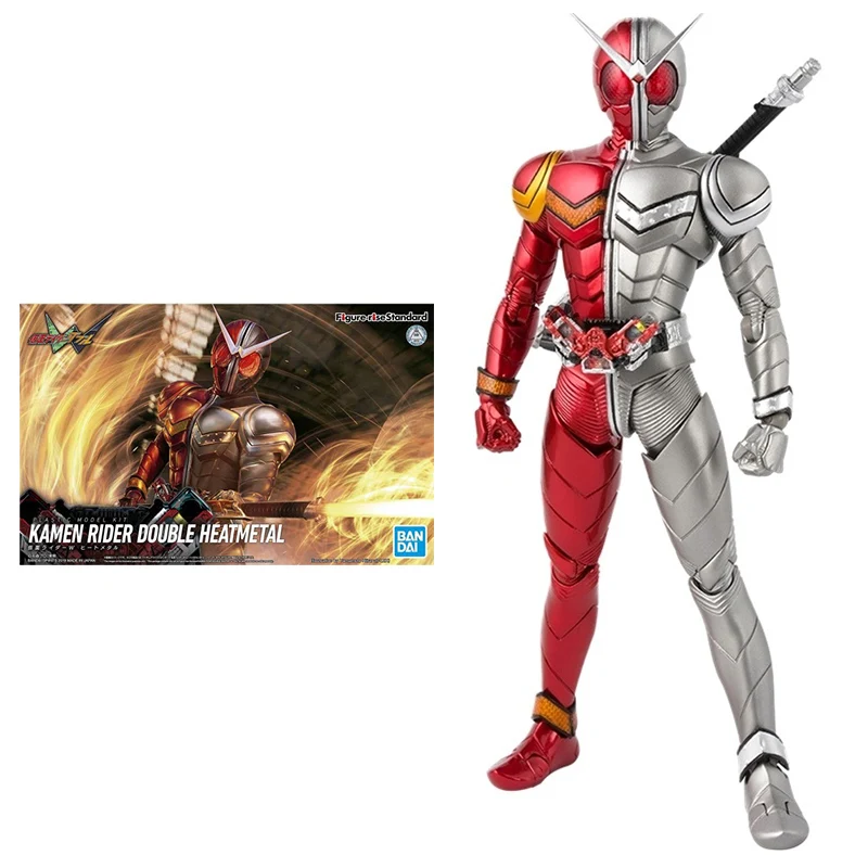 

Bandai Kamen Rider Anime Figure Rise Standard Double Heatmetal Genuine Model Collection Anime Action Figure Toys for Children