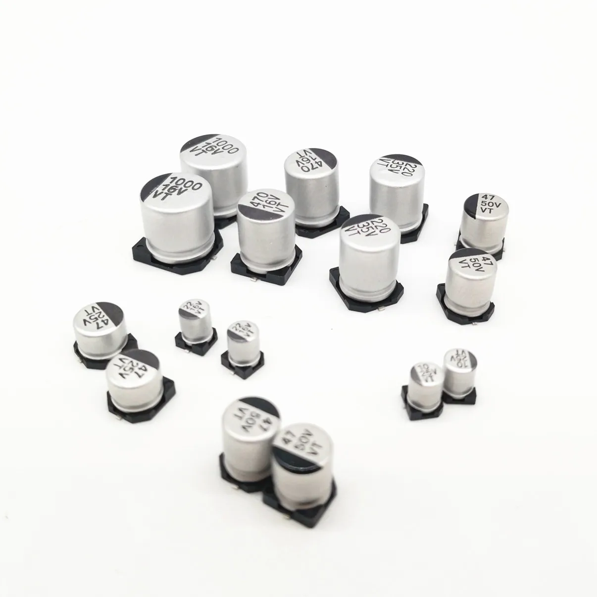 130PCS/LOT 13values*10pcs Samples Kit 10v 16v 25v 35v50v 1uF - 220uF SMD Aluminum Electrolytic Capacitor Assorted Kit Set