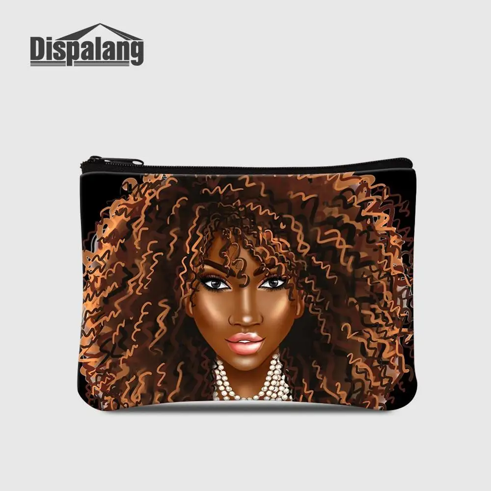 

Dispalang African Girl Printing Coin Purse Women Short Wallet Ladies Mini Zipper Money Bag Children Change Clutch Key Card Pouch