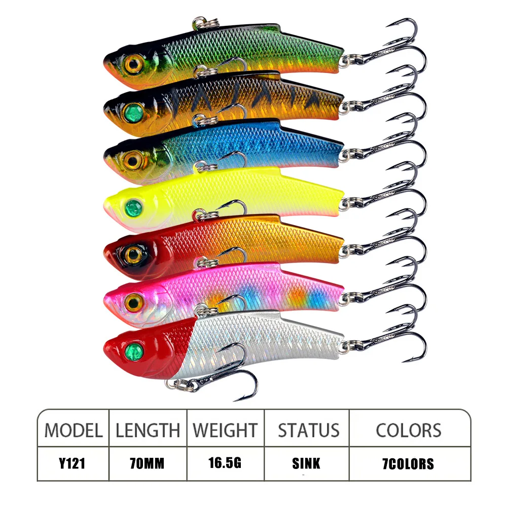 1 stücke Metall VIB Angeln Lockt 7cm/16,5g Lange Casting Rattlin Wobbler Iscas Künstliche Harten Köder Vibration meer Karpfen Tackle Bass