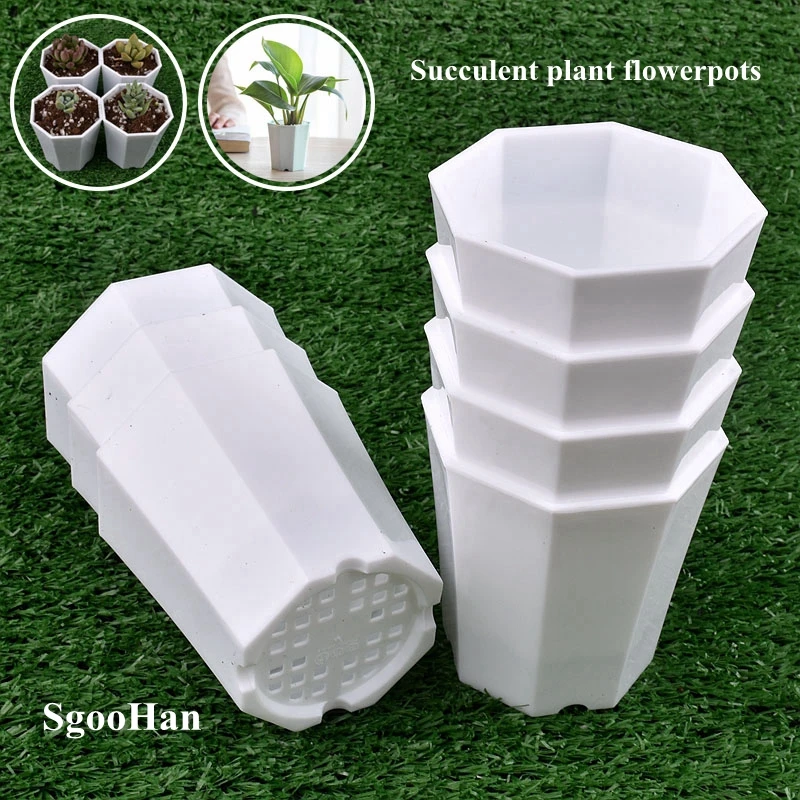 2~50pcs 68*73mm Mini Plastic Flower Pots  Succulent Plant Flowerpot Home Office Decor Gardening Bonsai Plants Simple Flower Pot