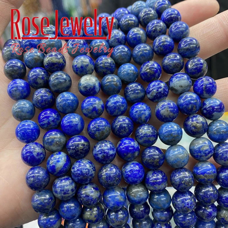 Aaaaa Natuurlijke Echte Lapis Lazuli Stenen Kralen Ronde Losse Kralen 4 6 8 10 12 Mm Pick Maat Voor Sieraden maken Diy Armband 15 