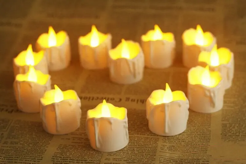 

Set of 12 LED Rechargeable Wax Dripped TeaLight Flameless Candle Lamp 7keys Remote controller w/Timer function Festival Wedding