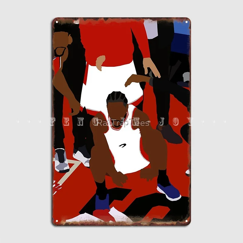 Kawhi Leonard Game Winner Celebration Metal Plaque Poster Wall Pub Garage Club Printing Plaques Tin Sign Poster