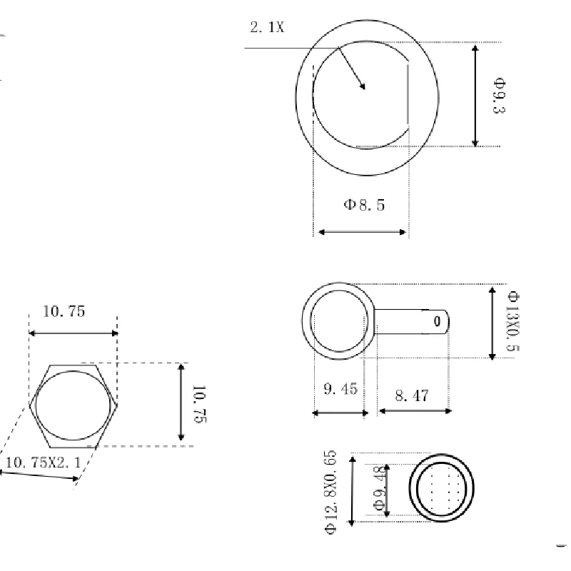 100Pcs Metal F-Type Panel Mounted Socket Female mount Jack Solder F Connector Soldering Adapter