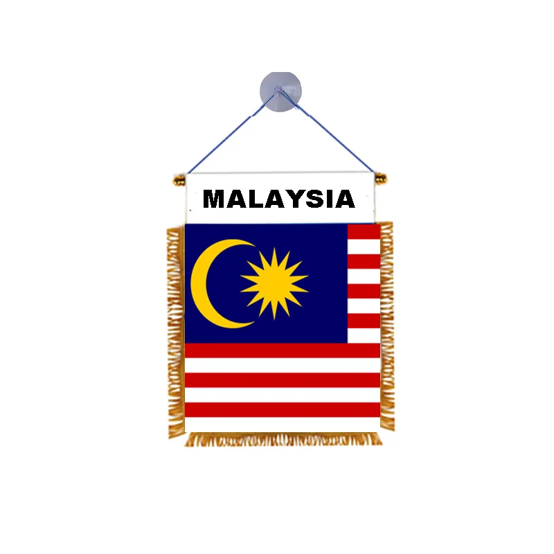 Morning custom sun moon Malaysia national flag home car decoration paste hang exchange flag