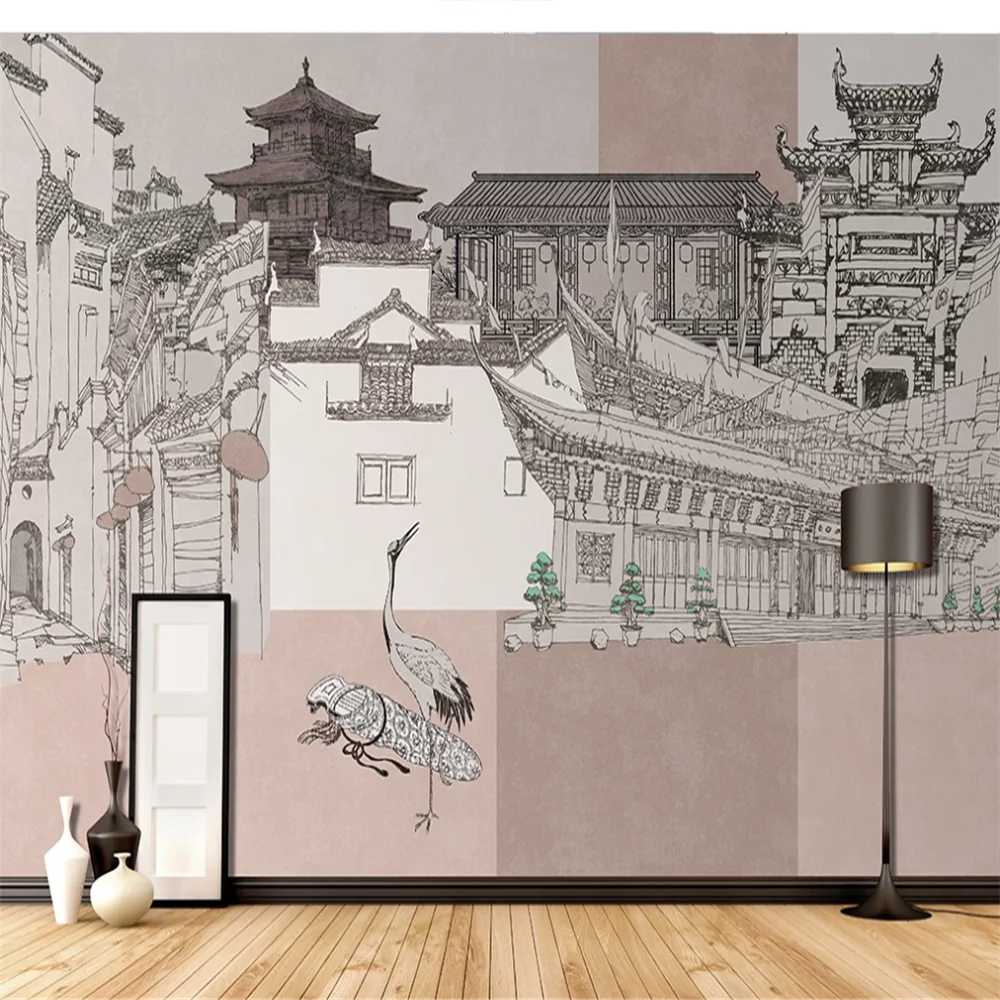 XUE SU – papier peint mural à grande échelle, décoration d'interieur