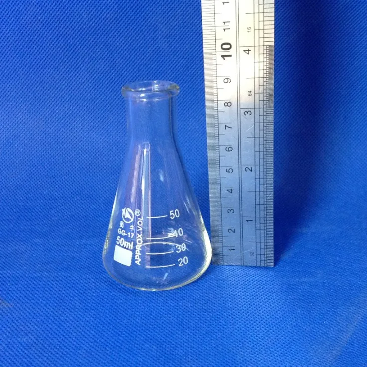 1PC Erlenmeyer Borosilicate Glass Flask Narrow Neck Conical Triangular Flask Laboratory Chemical Equipment 50 Ml To 1000ml