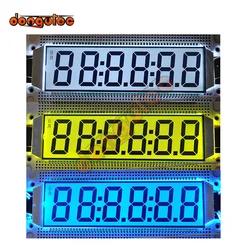 100PIN TN Positive 6-Digits Segment LCD Panel 5V White/Yellow Green/Blue Backlight Digital Display Code Time LCD Screen