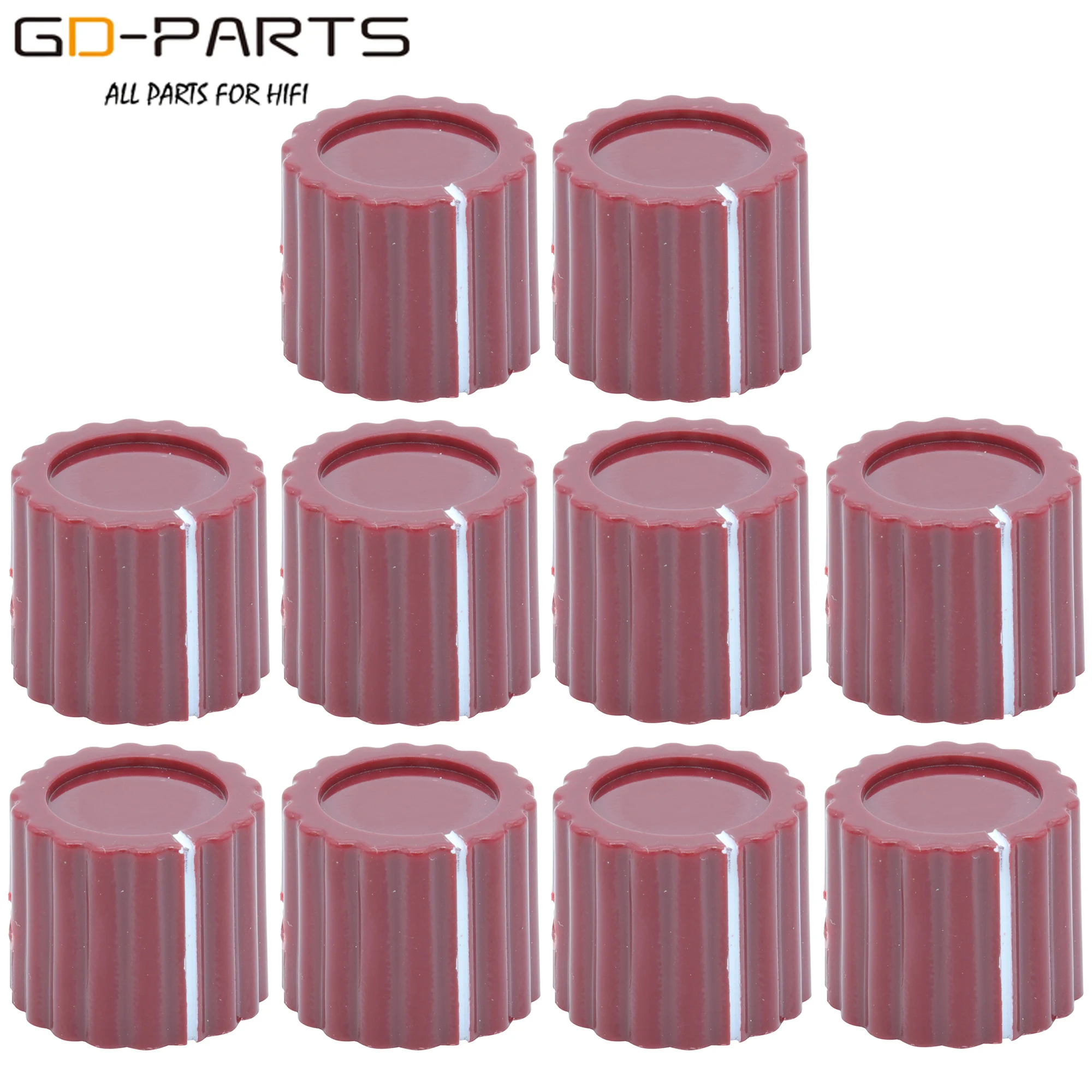 Pointeur en plastique pour Marconi TingJEailles, jeu de boutons distants, pédale d'effet Stomp Box, centre commercial DJ Overdrive, trou de 6.4mm, 17x15mm